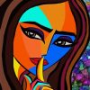 Cubism Woman Face diamond painting