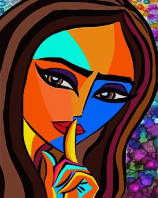 Cubism Woman Face diamond painting