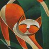 Cubist Cat diamond painting