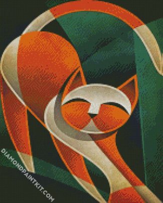 Cubist Cat diamond painting