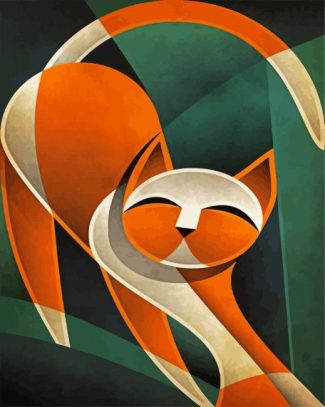 Cubist Cat diamond painting