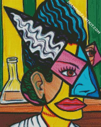 Cubist Face diamond painting