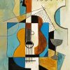 Cubist Guitar diamond painting