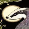 cute European badger diamond painting