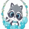 cute baby Raccoon diamond painting