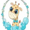 cute baby giraffe diamond painting