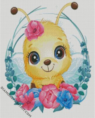 cute bee insect diamond paintings