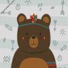 cute brown bear diamond paintings