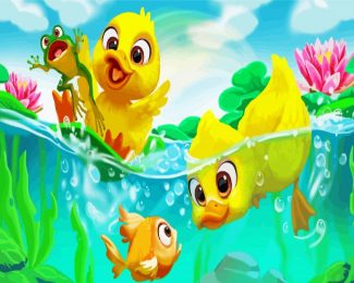 Cute Chicks diamond painting