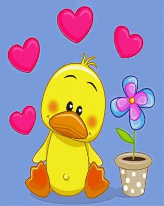 cute duck diamond painting