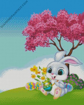 cute easter rabbit diamond paintings