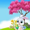 cute easter rabbit diamond painting