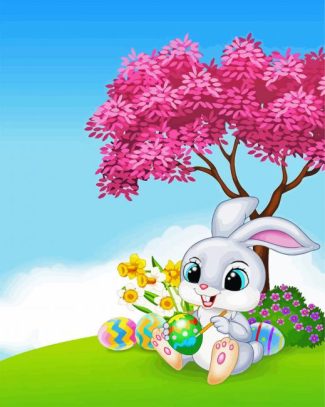 cute easter rabbit diamond painting