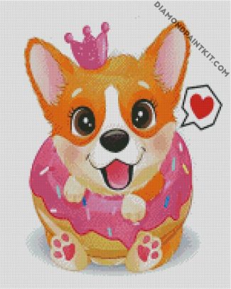 cute little corgi diamond paintings