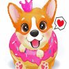 cute little corgi diamond painting