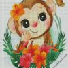 Cute Monkey Face diamond painting