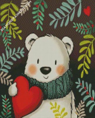 cute white bear diamond paintings