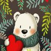 cute white bear diamond painting