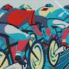 cyclists illustration diamond paintings