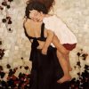 daughter sleeping on mother s shoulder diamond painting