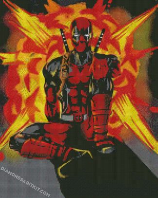 deadpool Illustration Art diamond paintings