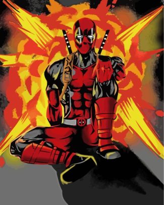 deadpool Illustration Art diamond painting