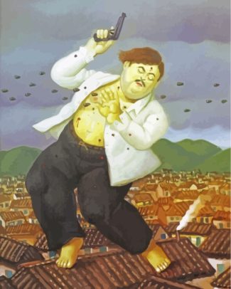 death of pablo escobar fernando botero diamond painting