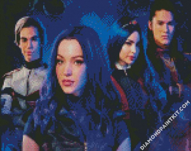 descendants characters diamond paintings