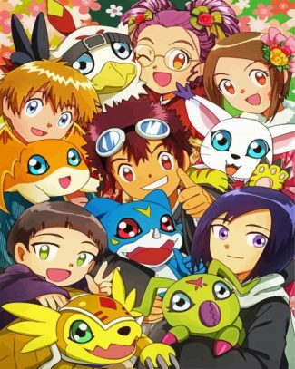 digimon characters diamond painting