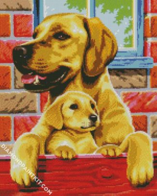 Dog Family diamond painting