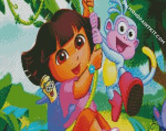 Dora Explorer diamond painting