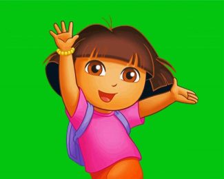 Dora Waving Diamond painting