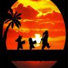 dragon ball anime silhouette diamond painting