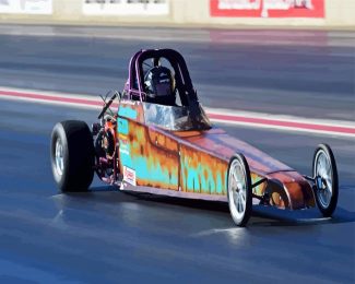 Dragster Car diamond painting