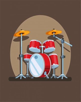 Drums Illustration diamond painting