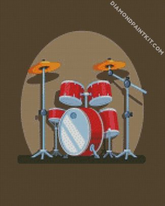 Drums Illustration diamond painting