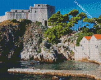 Dubrovnik Castle Lovrijenac diamond painting