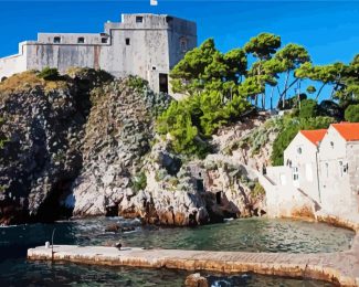 Dubrovnik Castle Lovrijenac diamond painting