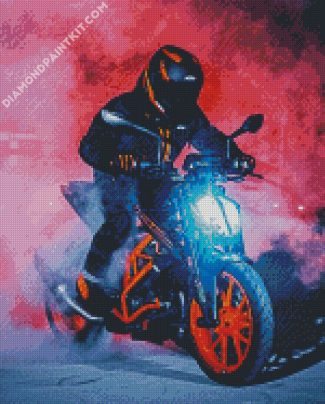 duke ktm pink smoke diamond paintings