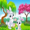 easter bunnies diamond painting