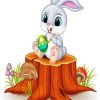 easter bunny and egg diamond painting