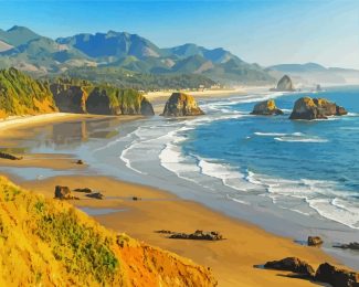 ecola state park Oregon diamond painting