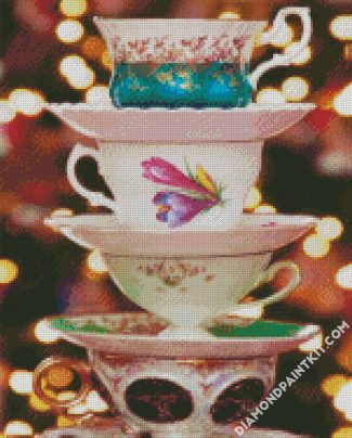 elegant cups diamond paintings