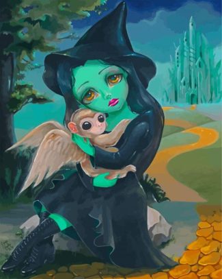 elphaba and monkey diamond painting