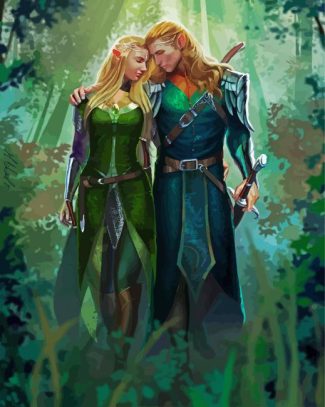 elves couple diamond painting