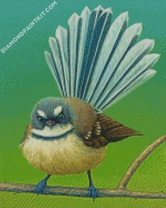 fantail bird diamond paintings