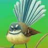 fantail bird diamond painting