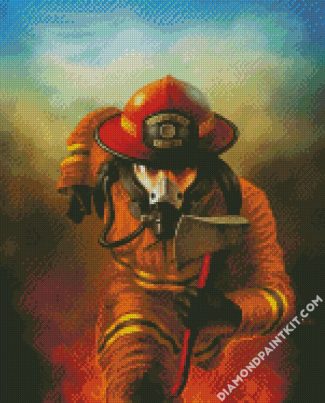 firefighter Man diamond paintings