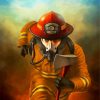 firefighter Man diamond painting