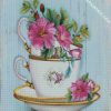 floral cup diamond paintings